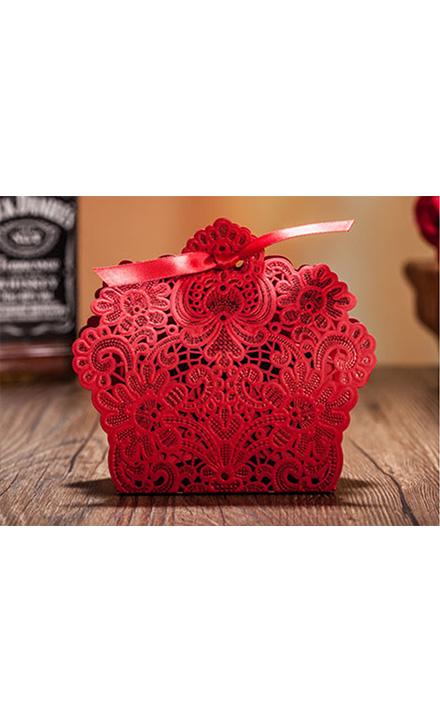 欧式结婚红色喜糖盒子（购喜糖,送糖盒,免费装盒）