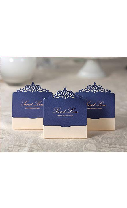 创意婚礼喜糖盒深蓝色（购喜糖,送糖盒,免费装盒）