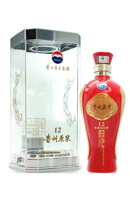 茅台集团贵州原浆酒12年 浓香型白酒52度 500ml（套餐）